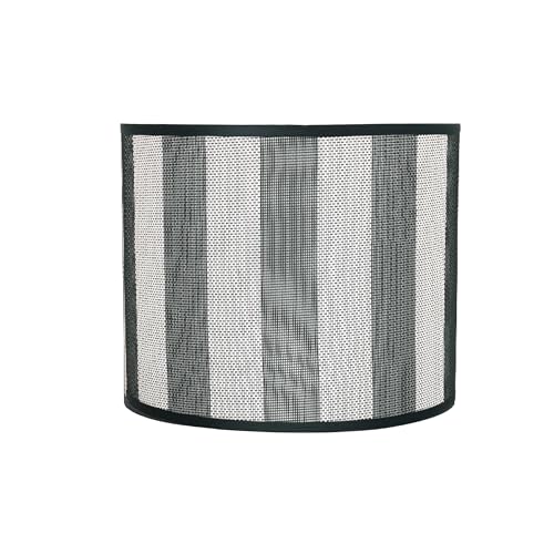 Image of Aspen Creative 31091 Transitional Drum (Cylinder) Shaped Spider Construction Lamp Shade in Hunter Green & White Striped, 12 inch Wide (12 inch x 12 inch x 10 inch)