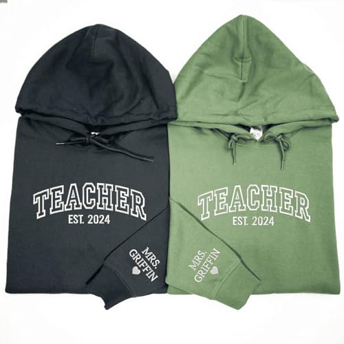 Personalized Embroidered Sweatshirt, Kindergarten Teacher Gift, Teacher Day Shirt4