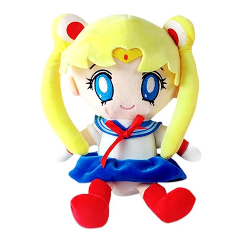 IFHDO Sailorrmoon Muñeco de Peluche, Sailorrmoon Muñeco de Dibujos Animados Muñecas Trapo Suave Muñeca de Felpa Muñeca de Vestir Juguetes de Peluche Plush Cojín Trasero para Niñas y Niños (25CM)