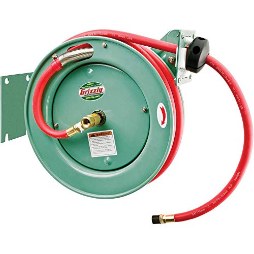 Grizzly H0610 Hose Ree Length with 33', 3/8-Inch Hose