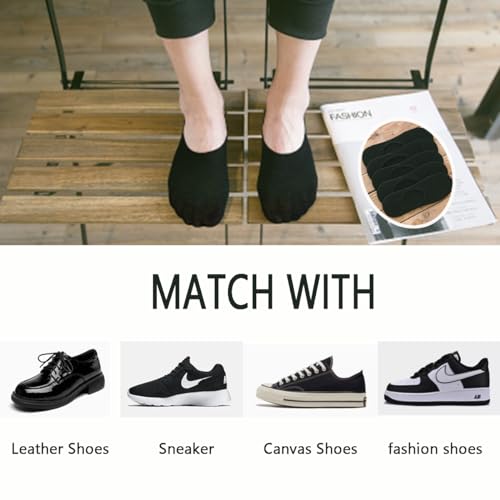 Image of No Show Socks Womens and Men Anti-slid Athletic Low Cut Ankle Short Running Novelty Casual Invisible Liner Socks (A 6 Pairs(2 Black, 2 Gray, 2 White))