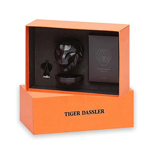 Tiger Dassler Premium 3D Tiger Design Car Air Freshener I Woody Fragrance I Car Air Fresheners I Car Freshener I Luxurious Car Air Freshner I Car Fresheners I 0.37 oz I Air Freshener Car I Matte Black