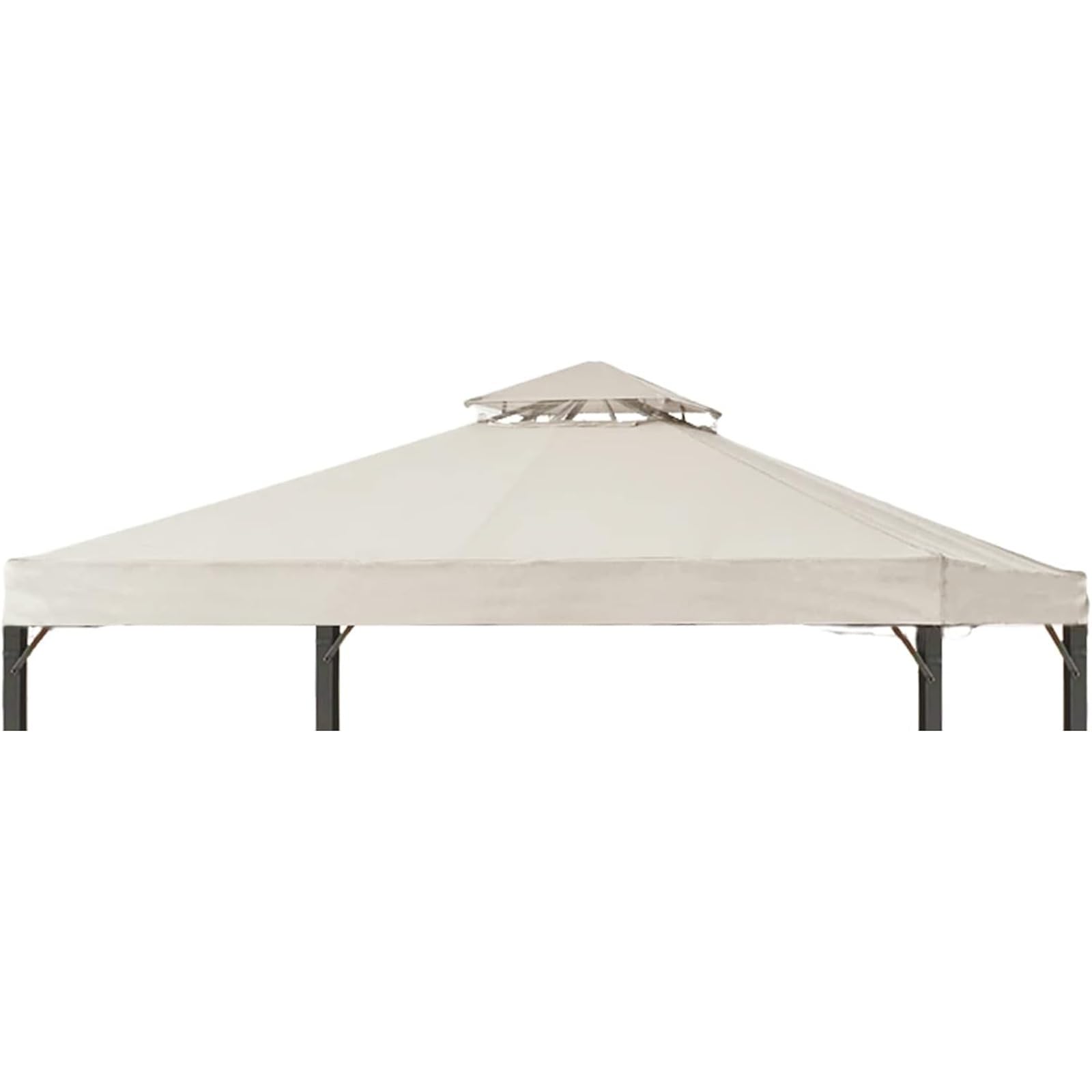 THE WHITE SHOP Gazebo Replacement Top 10x10 FT, Gazebo Canopy Replacement Cover for 2 Tier Outdoor Patio Garden Tent Frames,Canopy Cover with Air Vent (Size : WHITE)