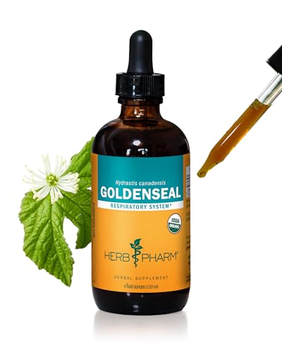 Herb Pharm Certified Organic Goldenseal Liquid Extract for Respiratory System Support 4 Oz*