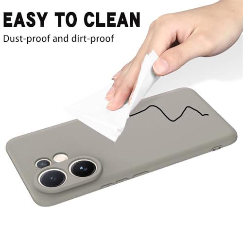 Image of DIZORO Microfiber Candy Back Cover Case for Vivo V60 5G / V60e 5G / Vivo T4 Pro 5G Soft Silicone Rubberized Case with Camera Protection (TPU, Titanium)