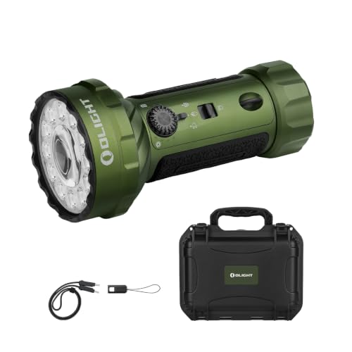 Image of OLIGHT Marauder Mini 2 Bright Flashlight 10,000 Lumen with 750 Meters Beam Distance, Rechargeable Light with Dual Charging & 5 Lighting Modes for Outdoor, Camping, Emergencies (OD Green)