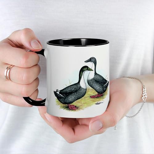 Taza de cerámica azul de 11 oz miniatura 5