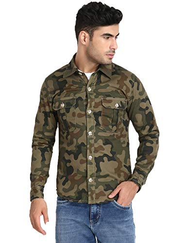 Image of KOTTY Men Full Sleeve Biker Denim Jacket