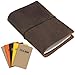 Handcrafted Top Grain Leather Journal Notebook Cover: Includes 5 Bonus Refillable Field Note Book Journals/Compatible with Field Notes and Moleskine Cahier Notebook (3.5"x5.5")