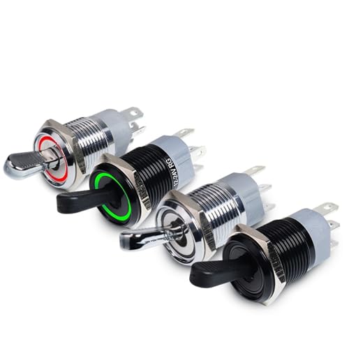 Bouton marche/arrêt à LED jaune Interrupteur autobloquant 16mm 220V