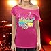 90s 80s Outfit for Women 80's Theme Party Disco Shirt Off The Shoulder Tops Vintage 90s Neon Off Shoulder Top