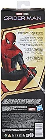 Marvel Spider-Man Titan Hero Series 30-Cm New Black And Red Suit Spider-Man Action Figure Toy, Inspired By Spider-Man Movie, For Kids Ages 4 and Up