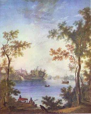 Reproduction View on Gatchina Palace de Semion Shchedrin d'exception