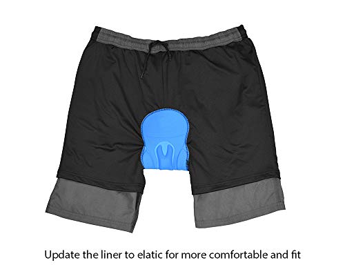 Ezrun Men's 3D Padded Mountain Bike Shorts Lightweight Mtb Cycling Shorts (Grey Black,Xl) #TOP2