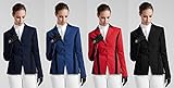 turnierjacket softshell grau  Kingsland Damen Softshell Turnierjacket Sila Master blau Blue surf 4-Wege Stretch atmungsaktiv waschbar Alcantara Kragen, Größe:36