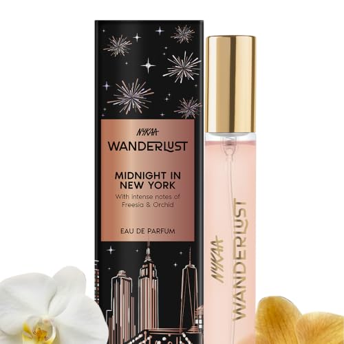 Image of Nykaa Wanderlust Midnight in New York Eau De Parfum I Travel size, mini Perfume for Women - 16 ml I Orchid & Musk Perfume | Long-Lasting, Travel‐Friendly, Vegan,Paraben‐Free, IFRA Certified