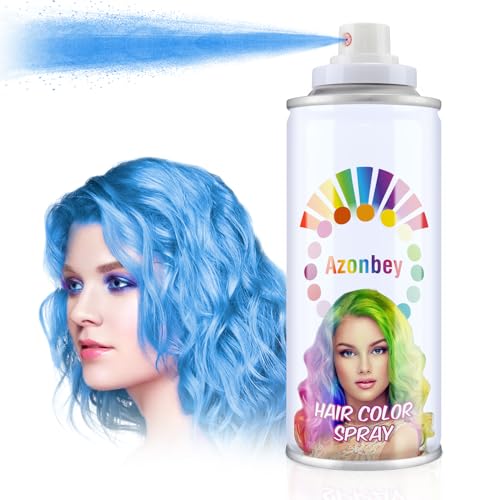 Blue Hair Spray,Temporary Hair Color Spray for Kids Women Men,Hair Color Dye Pomades,Washable Hair Coloring Natural Hair Dye for Party,Halloween,Cosplay. (Blue, 120ml)
