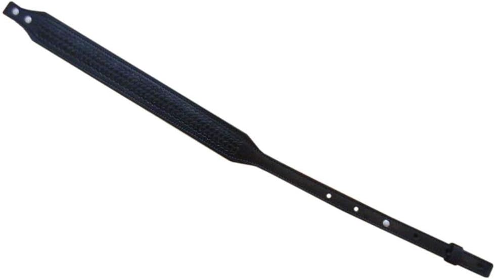 Protektor Model Black Leather Rifle Sling Pressed Weave Design