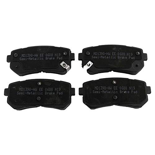 Image of TRQ Rear Brake Pad and Rotor Set Semi Metallic Calipers Compatible with 2015 Hyundai Sonata