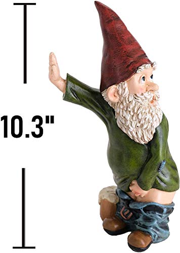 Peeing Garden Gnome, Mood Lab Garden Gnome, Pants Down Gnome Garden Statue, Unique Garden Ornaments Lawn Figurine, Naughty Gift Decorations Outdoor Indoor, Home Decor (1PC)