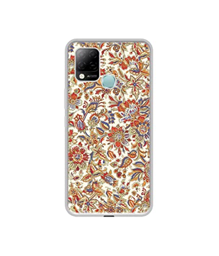 Image of Floral Design Printed Silicon Soft TPU Back Case Cover for Infinix Hot 10s 4G