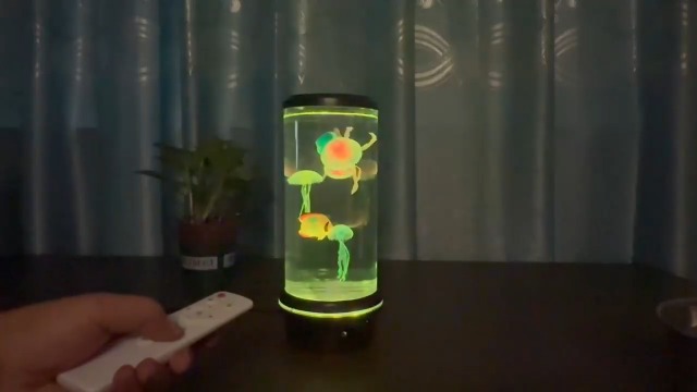 Kangtaixin Lampe à Lave Méduse LED - Aquarium Méduses Avec 8 Couleurs Et Télécommande, Cadeau Enfant
