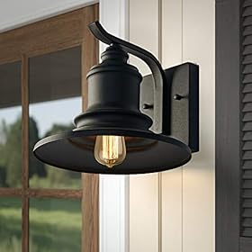 MOTINI Outdoor Barn Wall Light Fixture Farmhouse Rustic Style Wall Sconce with Black Finish,ETL Listed 41mY4T7R4HL. SS280