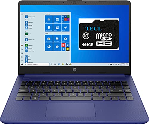 2021 HP Stream 14inch HD Display,Intel Celeron N4020 Dual-Core Processor, 4GB DDR4 Memory,128GB Storage(64GB eMMC+64GB TECL Card) WiFi, Webcam, Bluetooth, HDMI,1-Year Microsoft 365 Win10 S Indigo Blue