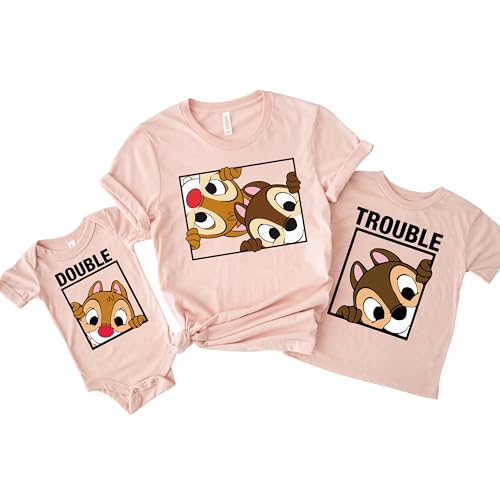 Double Trouble Shirt, Couple Shirts, Universal Family Shirt, Family Vacation Shirts, Birthday Squad Matching Shirts2