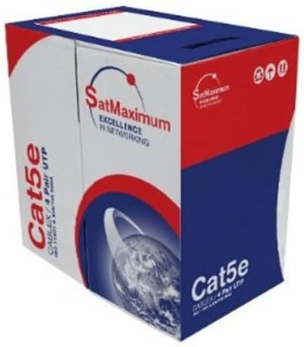 Cat5e 1000ft Utp Solid Orange Network Ethernet Cable Bulk Lan RJ45