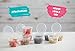 50 Pack BPA-Free Disposable Baby Food Freezer Storage Containers Hinged Lids (3 oz) Labels | Leak-Proof | Travel Snack Cups | Store Homemade, Organic Purees | Freezer Dishwasher Safe