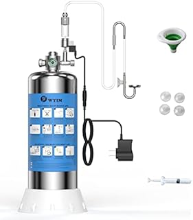 Wyin 4L Aquarium Co2 Generator System with Single Gauge Display Pressure Gauge, DIY Co2 Generator System Kit, Automatic Pressure…