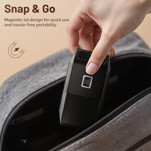 Sybler Portable Electric Razor for Men, Foil Shaver & Beard Trimmer with Dual-Action System, Floating Head, IPX7 Waterproof, Type C Fast Charge, Digital Display, and Magnetic Cap for Home & Travel