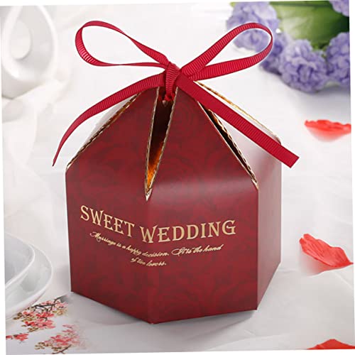 Nusitou 20Pcs Ornament Gift Box Chocolate Candy Box Gift Candy Boxes Wedding Table Centerpiece Chocolate Treat Boxes Anniversary Favor Gift Box Paper Candy Box Gift Container Korean Red #TOP1