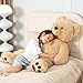 Tezituor Giant Teddy Bear Stuffed Animal 4ft - Classic Big Teddy Bear - Brown Large Stuffed Bear Plush Toys for Kid Christmas Birthday - Gift for Girlfriend