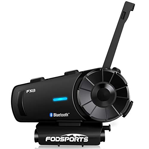 Fodsports FX8 Motorcycle Bluetooth Intercom with Noise Cancellation, 8 Riders Off-Road Group Motorcycle