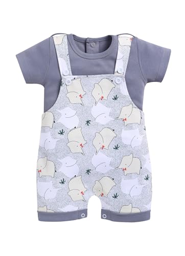 Image of BABY GO 100% Cotton Full Sleeves Dungaree /Overall for Baby Boys and Girls