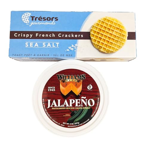 Crispy French Waffle Crackers With Sea Salt (3.3 oz) and
