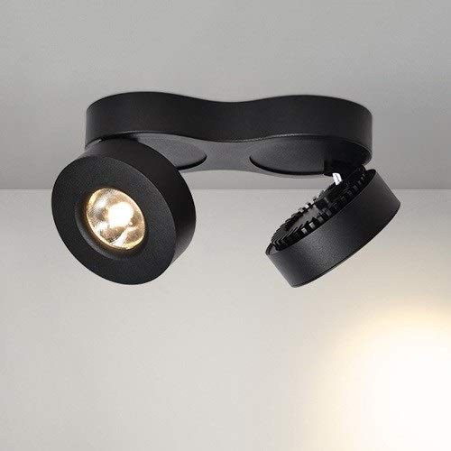 Bwldma 2 X12w LED COB éclairage Spotlight Plafond Downlight Baissable Double-tête Lampe Gras Bean Gall éclairage 355 ° réglable Cuisine Rotatif Salle de...