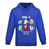 Teen Game Among Us Hoodie You Looking Sus Bro Play Fashion Kinder Imposter Graphic Pullover Sweatshirt Jungen Mädchen, blau, 7-8 Jahre