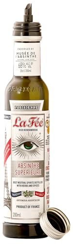 La Fee Parisienne Absinthe 200ml 68% Vol. | Absenta Verde Superior 100% natural | Incluye booklet con recetas + Dosificador integrado para coctelería
