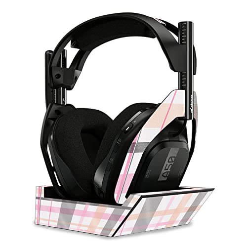 Image of MightySkins Glossy Glitter Skin Compatible with Astro A50 Wireless Headphones + Base Station (Gen 4) - Plaid | Protective, Durable High-Gloss Glitter Finish | Easy to Apply | Made in The USA