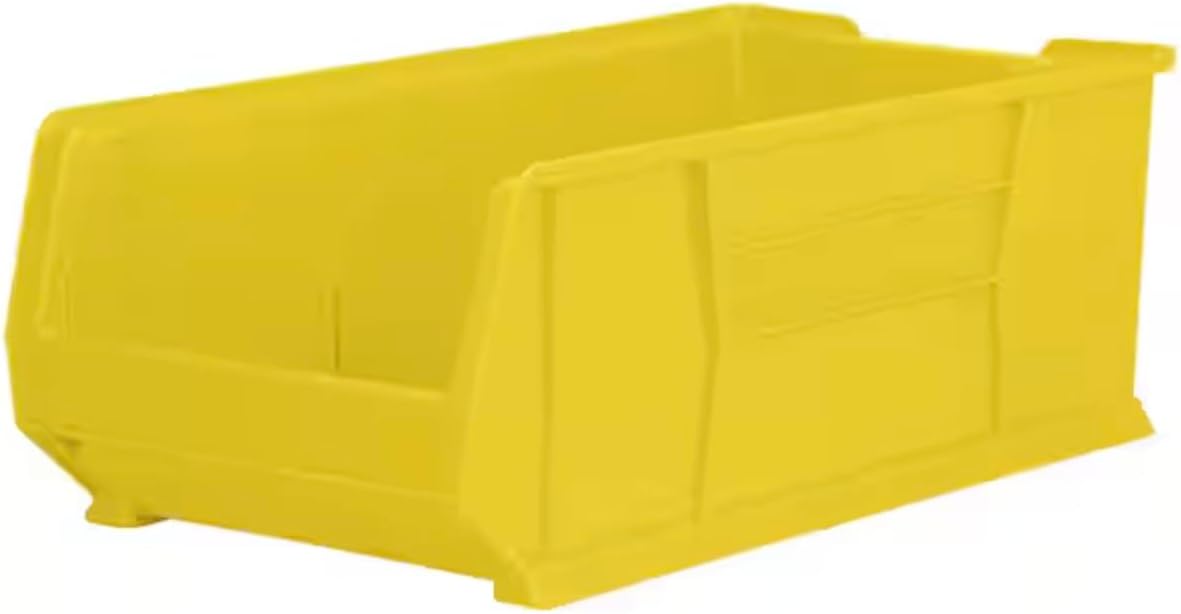 Large Yellow Stackable Storage Bin Organizer (1-Pack) CU16226