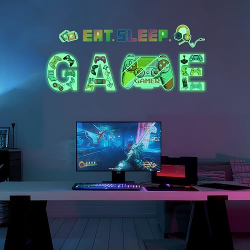 Vinilos Gamer que Brillan en la Oscuridad para Pared miniatura 2