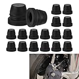 Rebvugr 18PCS Car Brake Bleeder Screw Caps, Black Brake Bleeder Nipple Caplier, Waterproof Grease Fitting Dust Zerk Cover, Rubber Dust Stem Cover Universal Replacement for Cars and Motorcycles