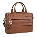 Produktbild STILORD 'Lorin' Leder Umhängetasche Laptop 15,6 Zoll Große Ledertasche Vintage Herren Damen Business Aktentasche Arbeitstasche Laptoptasche Echtleder, Farbe:Sattel - braun
