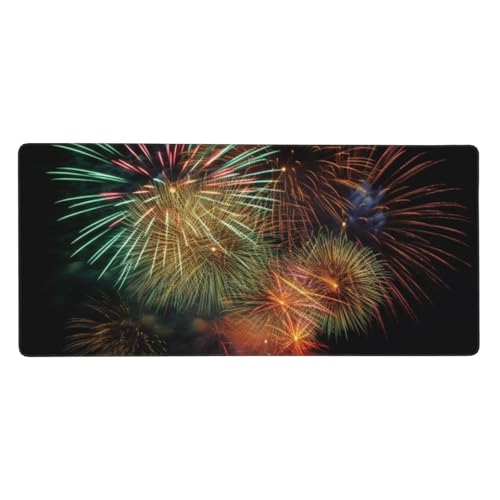 Tapis de souris de jeu étendu 90x40 cm grand format XXL feux d'artifice pour pc portable