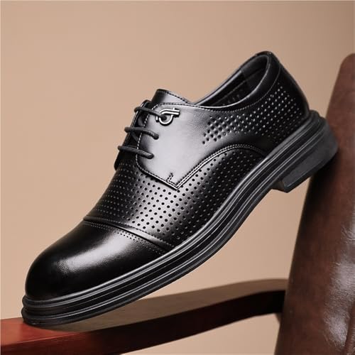 Men's British Style Pointed Toe Oxfords Business Dress Shoes for Wedding & Office Comfortable Leather2