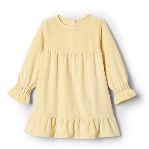 Amazon Essentials x Sofia Grainge Baby Girls' Longsleeve Corduroy Dress, Butter Yellow, 6-9 Months