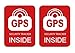 Adesivo GPS Security Tracker Inside – 2 pezzi per bicicletta, adesivo per bicicletta, resistente agli agenti atmosferici, ai raggi UV...